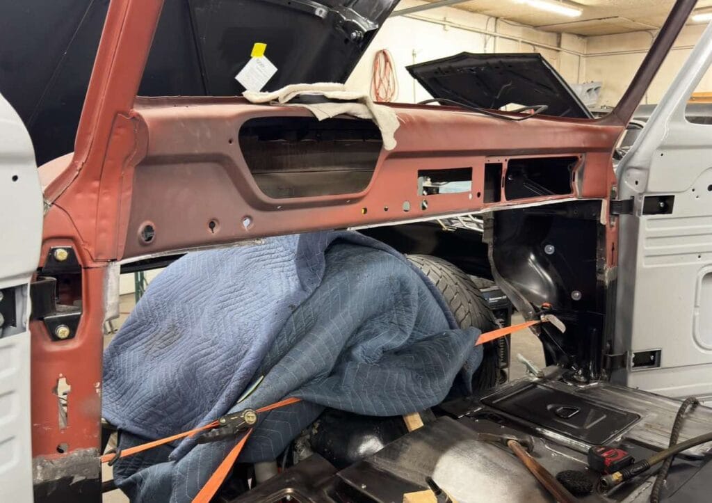 Bare dash opening during mock-up phase